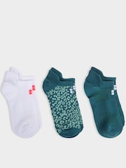 Sweaty Betty Green Lightweight Trainer Socks 3 Pack - Image 1 of 3