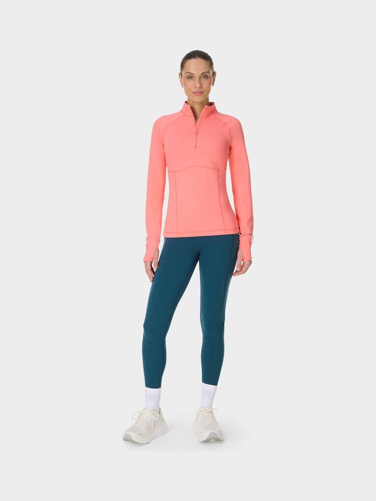 Sweaty Betty Pink Pro Run Half Zip Sweat Top - Image 2 of 8 Sweaty Betty Pink Pro Run Half Zip Sweat Top - Image 2 of 8