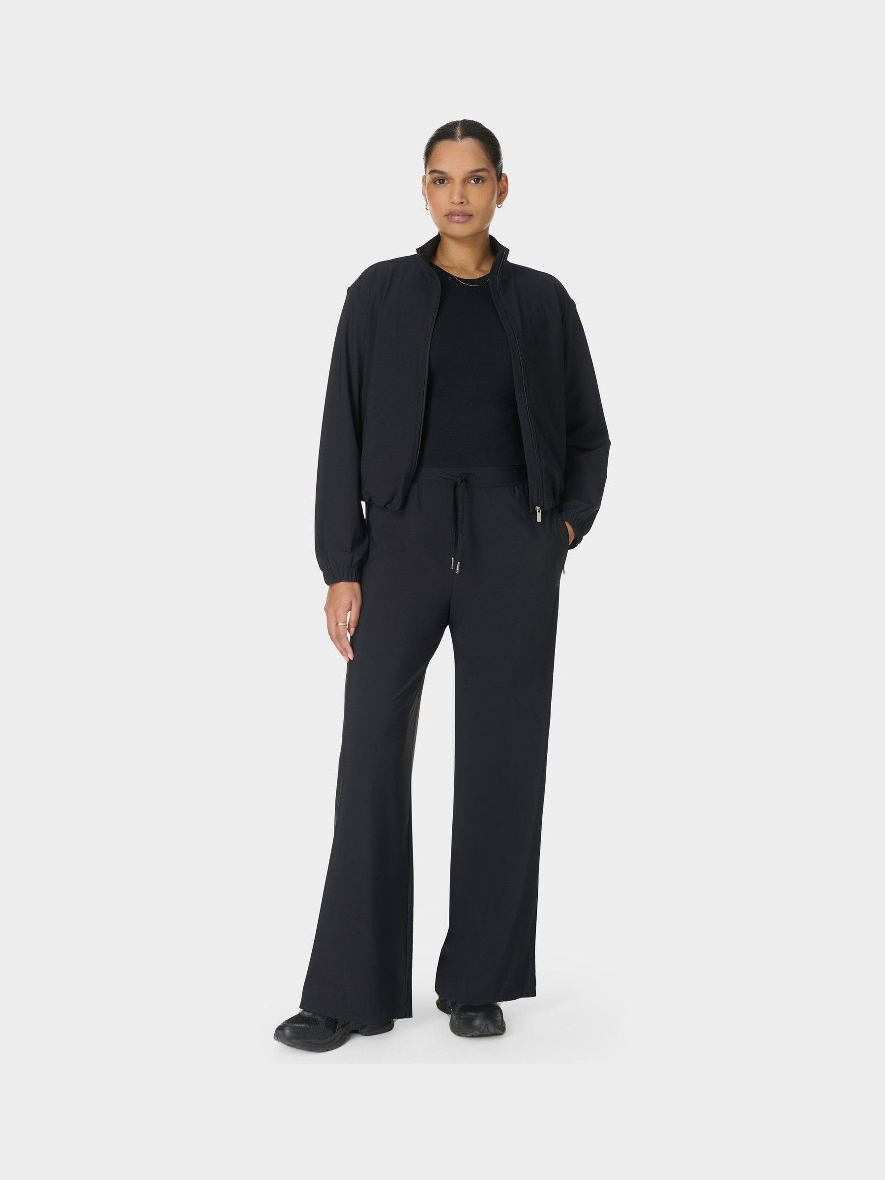 Buy Sweaty Betty Black Explorer Side Tape Zip Trough Midlayer