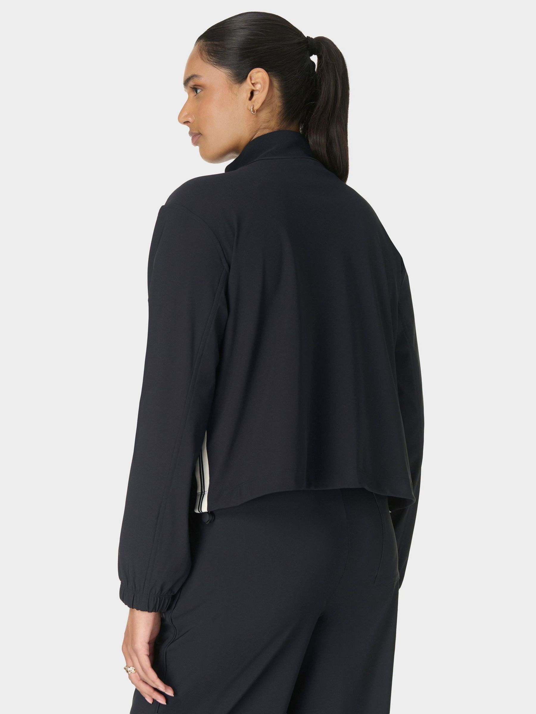 Buy Sweaty Betty Black Explorer Side Tape Zip Trough Midlayer