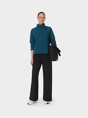 Sweaty Betty Green Peaceful Rib Funnel Neck Sweatshirt - Image 3 of 6