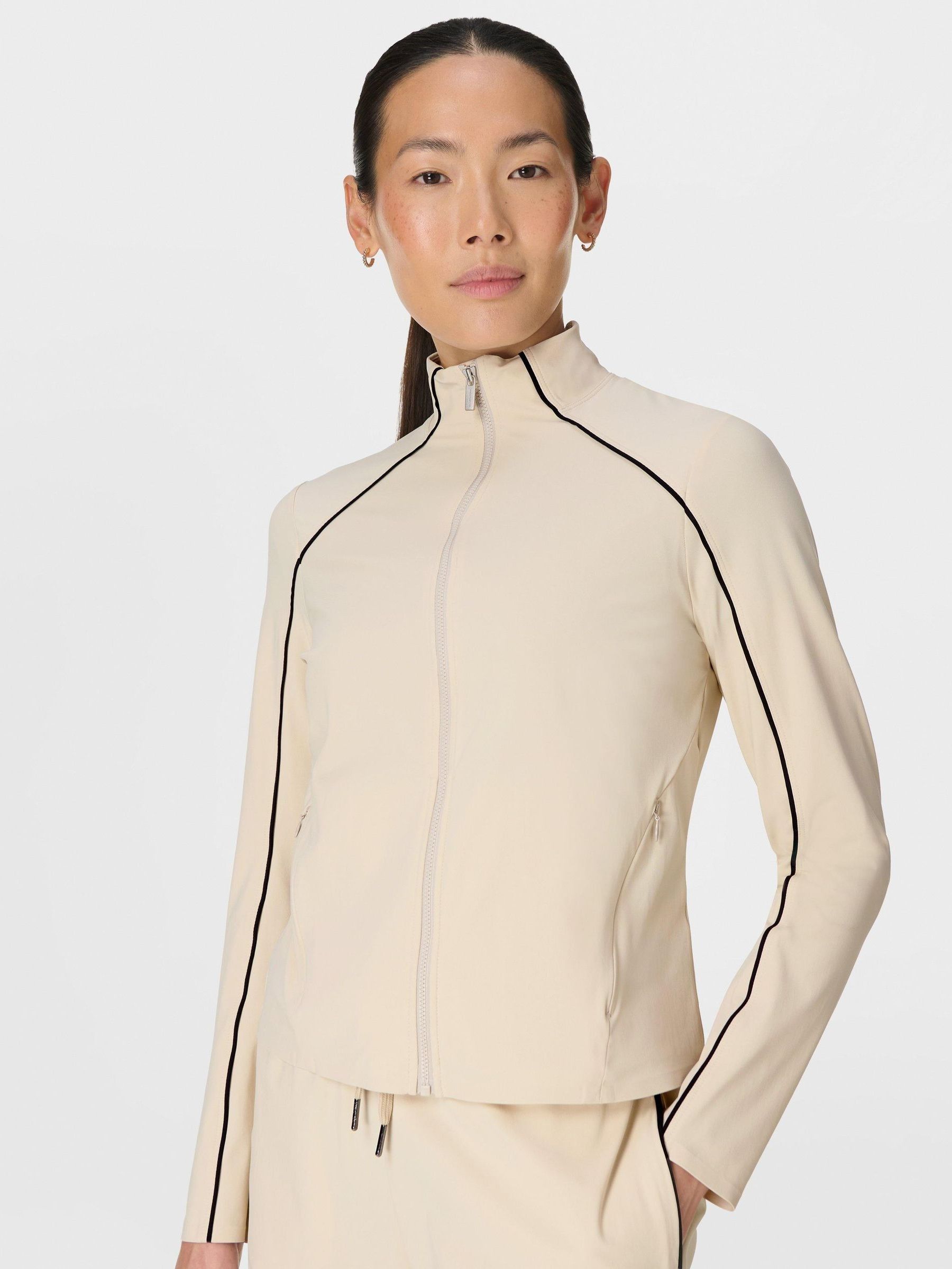 Buy Sweaty Betty Cream Anytime Explorer Zip-Up Jacket from the
