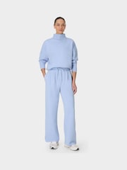 Sweaty Betty Blue Revive Rib Mix Funnel Neck Jumper - Image 3 of 6