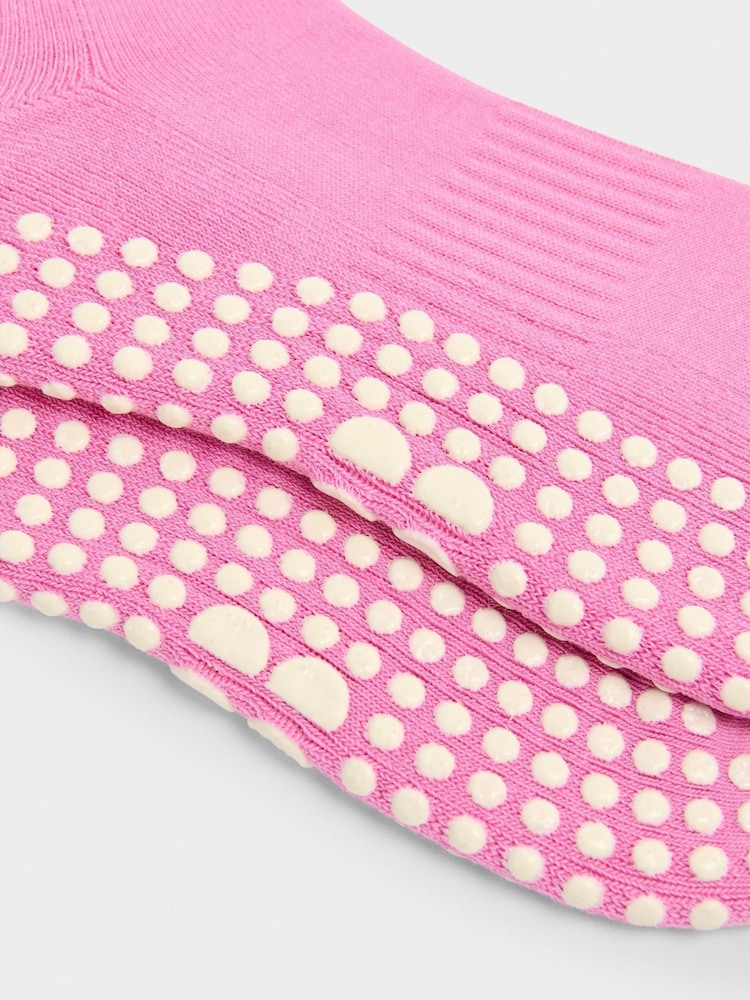 Sweaty Betty Pink Pilates Crew Gripper Socks 2 Pack - Image 3 of 3