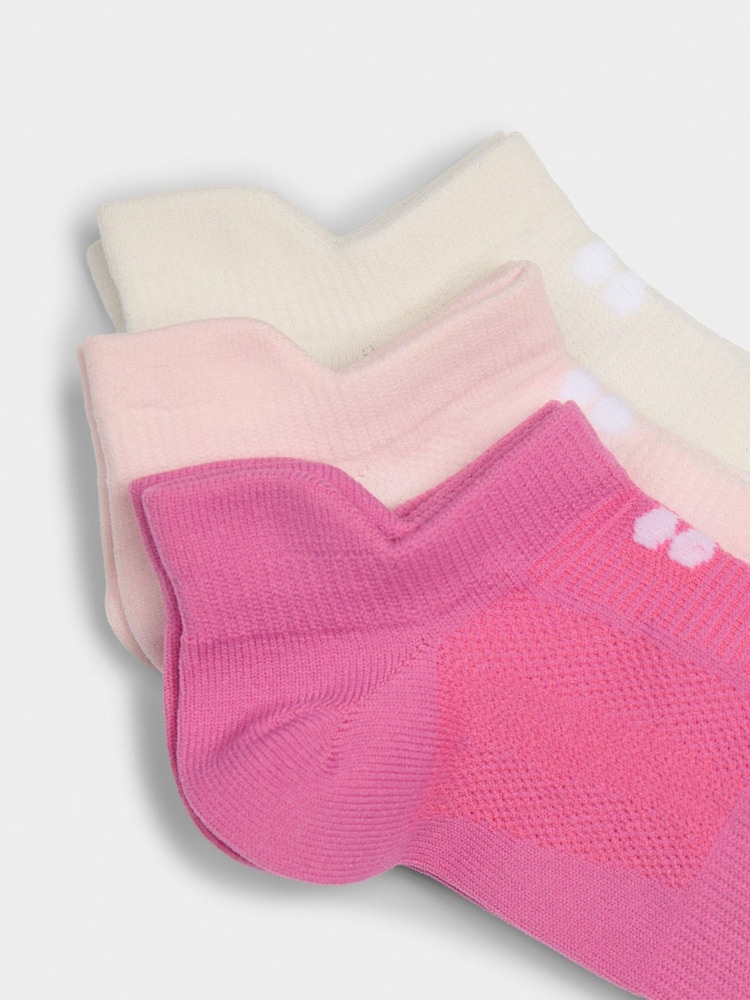 Sweaty Betty Pink Lightweight Trainer Socks 3 Pack - Image 4 of 4 Sweaty Betty Pink Lightweight Trainer Socks 3 Pack - Image 4 of 4