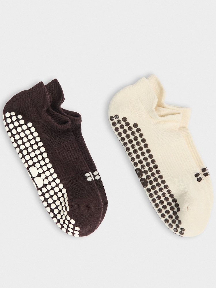 Sweaty Betty Brown Reformer Trainer Gripper Socks 2 Pack - Image 1 of 3