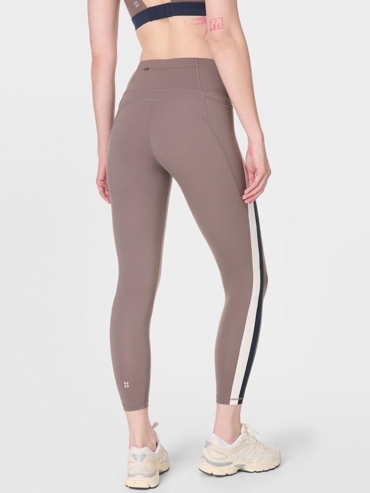 Sweaty Betty Brown Power 7/8 Trio Stripe Workout Leggings - Image 2 of 8 Sweaty Betty Brown Power 7/8 Trio Stripe Workout Leggings - Image 2 of 8