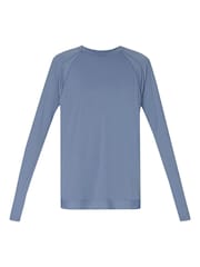 Sweaty Betty Blue Breathe Easy Longline Long Sleeve Top - Image 7 of 7