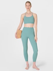 Sweaty Betty Green Ultimate Studio 7/8 Ribbed Leggings - Image 5 of 7