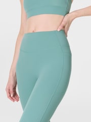 Sweaty Betty Green Ultimate Studio 7/8 Ribbed Leggings - Image 6 of 7