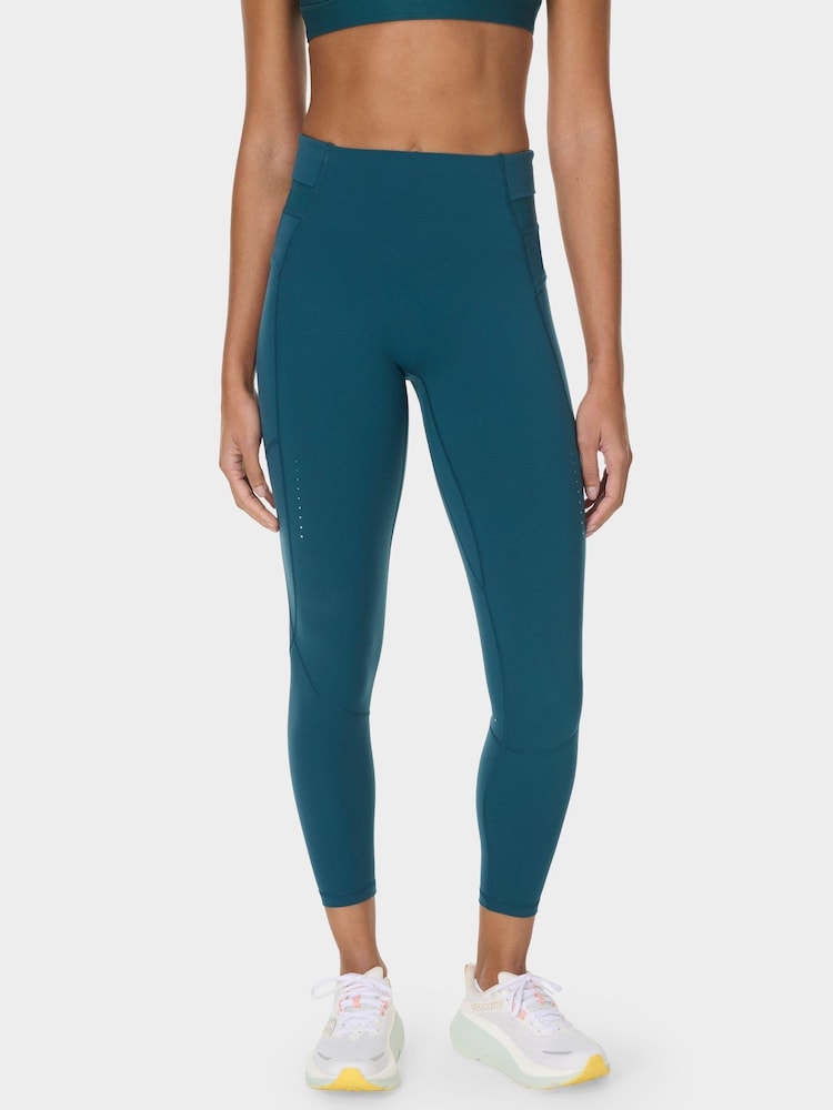 Sweaty Betty Green Runners High 7/8 Leggings - Image 1 of 9 Sweaty Betty Green Runners High 7/8 Leggings - Image 1 of 9