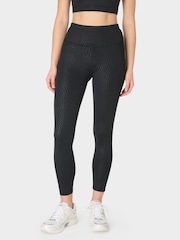 Sweaty Betty Black All Day 7/8 Embossed Leggings - Image 1 of 8