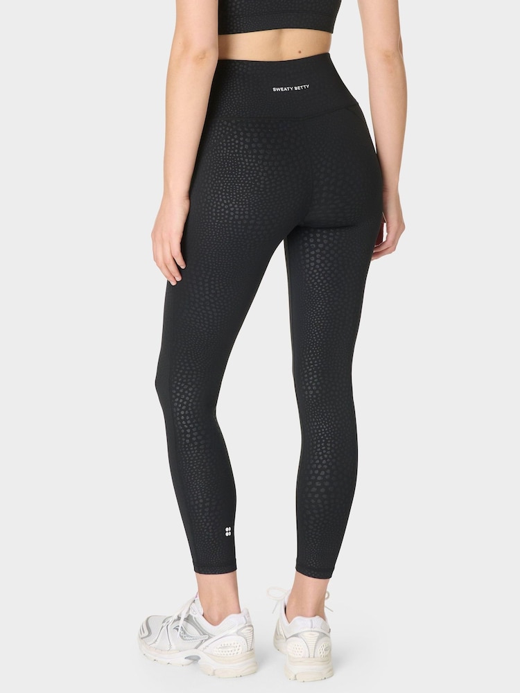 Sweaty Betty Black All Day 7/8 Embossed Leggings - Image 2 of 8