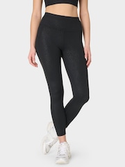 Sweaty Betty Black All Day 7/8 Embossed Leggings - Image 7 of 8