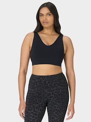 Sweaty Betty Black Ultimate Studio Voop Bra - Image 1 of 5