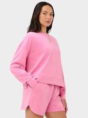 Sweaty Betty Pink Sand Wash Cloud Weight Sweatshirt - Image 6 of 7