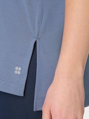 Sweaty Betty Blue Soft Flow Studio Longline Vest - Image 3 of 7