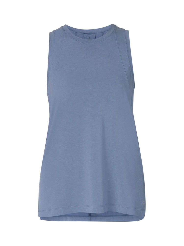 Sweaty Betty Blue Soft Flow Studio Longline Vest - Image 7 of 7