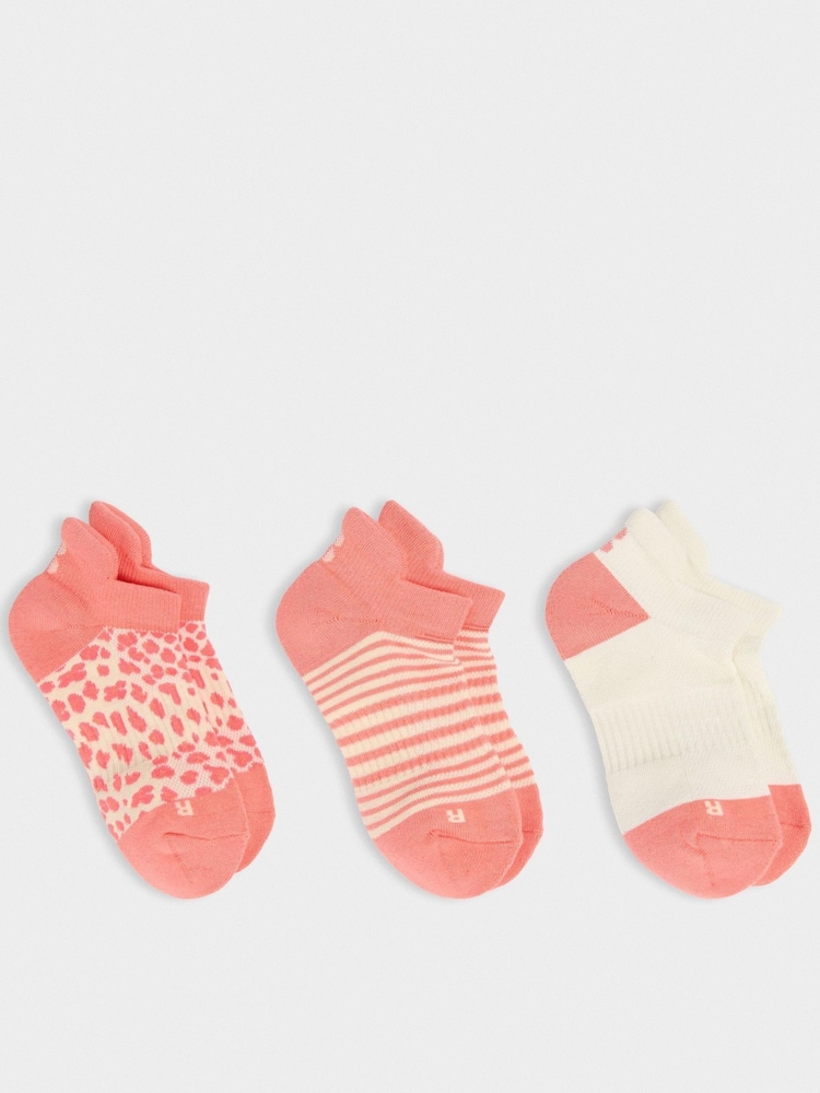 Sweaty Betty Pink Workout Trainers Socks 3 Pack - Image 1 of 3 Sweaty Betty Pink Workout Trainers Socks 3 Pack - Image 1 of 3