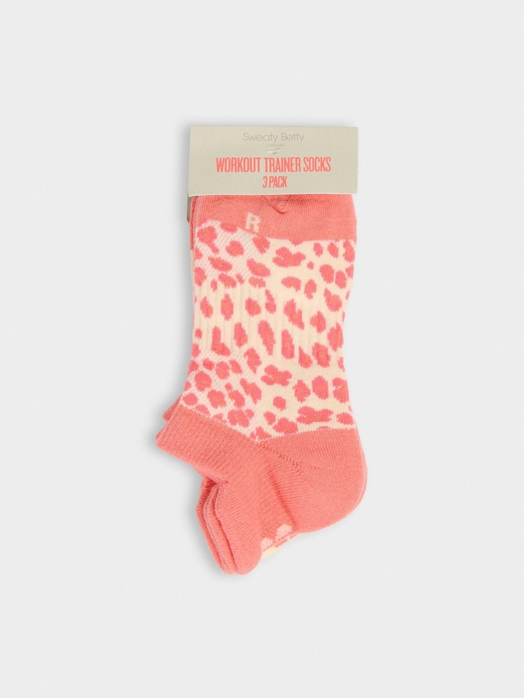 Sweaty Betty Pink Workout Trainers Socks 3 Pack - Image 2 of 3 Sweaty Betty Pink Workout Trainers Socks 3 Pack - Image 2 of 3