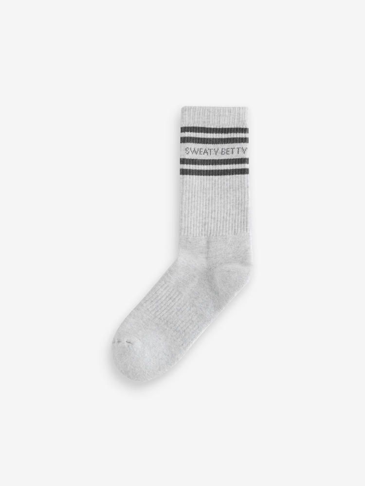 Sweaty Betty Grey Varsity Slogan Socks - Image 1 of 1