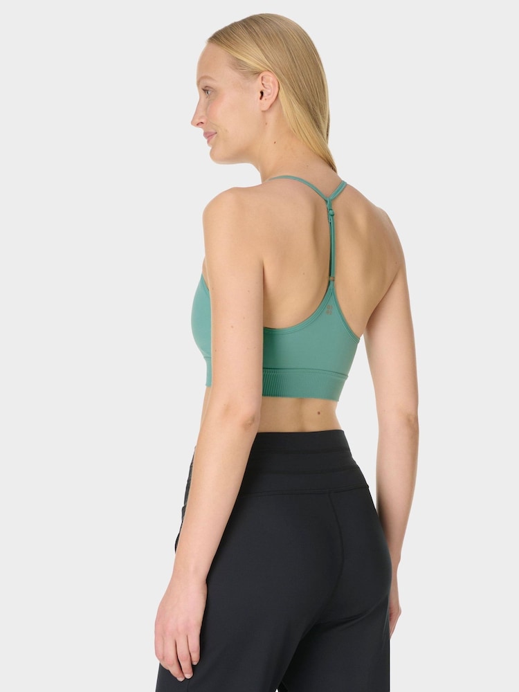 Sweaty Betty Green Ultimate Studio Ribbed Bra - Image 2 of 6
