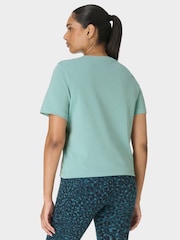 Sweaty Betty Green Elevated Cotton Boxy T-Shirt - Image 2 of 6