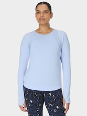 Sweaty Betty Blue Breathe Easy Mesh Long Sleeve Top - Image 1 of 7