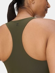 Sweaty Betty Green Explorer Ribbed Racer Dress - Image 3 of 5