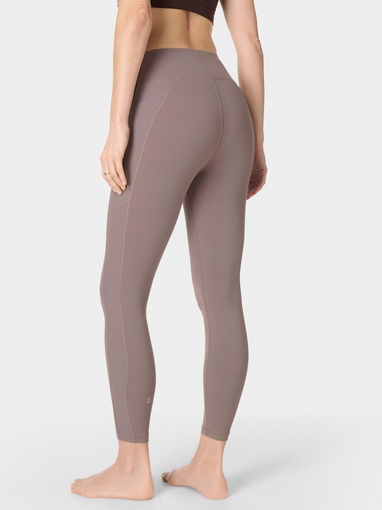 Sweaty Betty Brown Ultimate Studio 7/8 Ribbed Leggings - Image 2 of 8