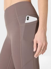 Sweaty Betty Brown Ultimate Studio 7/8 Ribbed Leggings - Image 4 of 8
