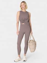 Sweaty Betty Brown Ultimate Studio 7/8 Ribbed Leggings - Image 5 of 8
