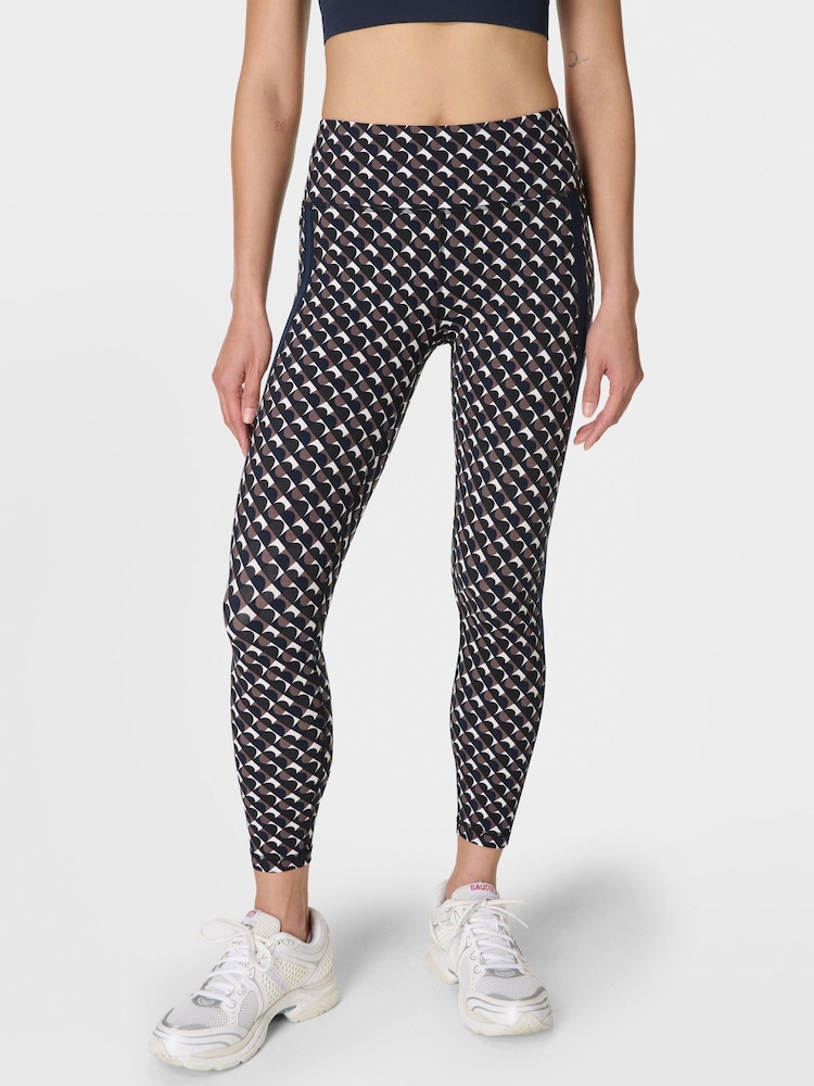 Sweaty Betty Black Power 7/8 Side Stripe Workout Leggings - Image 1 of 10