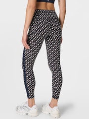 Sweaty Betty Black Power 7/8 Side Stripe Workout Leggings - Image 2 of 10