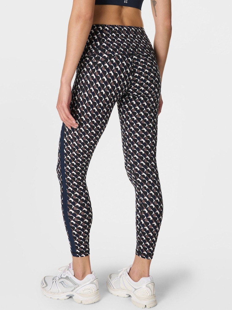 Sweaty Betty Black Power 7/8 Side Stripe Workout Leggings - Image 2 of 10