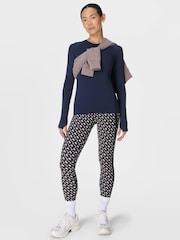 Sweaty Betty Black Power 7/8 Side Stripe Workout Leggings - Image 7 of 10