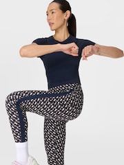 Sweaty Betty Black Power 7/8 Side Stripe Workout Leggings - Image 9 of 10