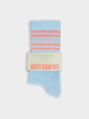 Sweaty Betty Blue Varsity Slogan Socks - Image 2 of 3