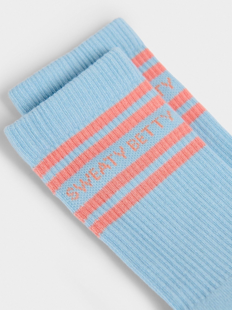 Sweaty Betty Blue Varsity Slogan Socks - Image 3 of 3