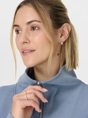 Sweaty Betty Sand Wash Half Zip Crop Sweatshirt - Imaginea 3 din 7