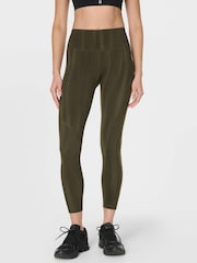 Sweaty Betty Forest Green Power 7/8 Workout Leggings - Image 1 of 9