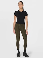 Sweaty Betty Forest Green Power 7/8 Workout Leggings - Image 7 of 9
