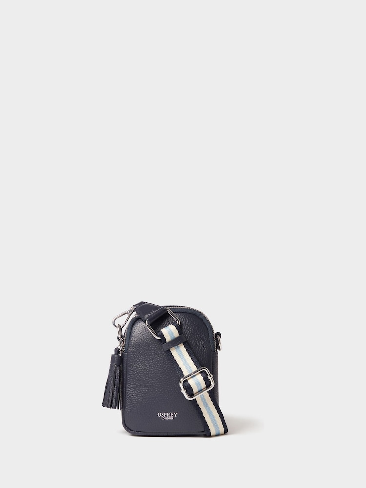Osprey London Blue The Stella Leather Phone Bag - Image 1 of 5