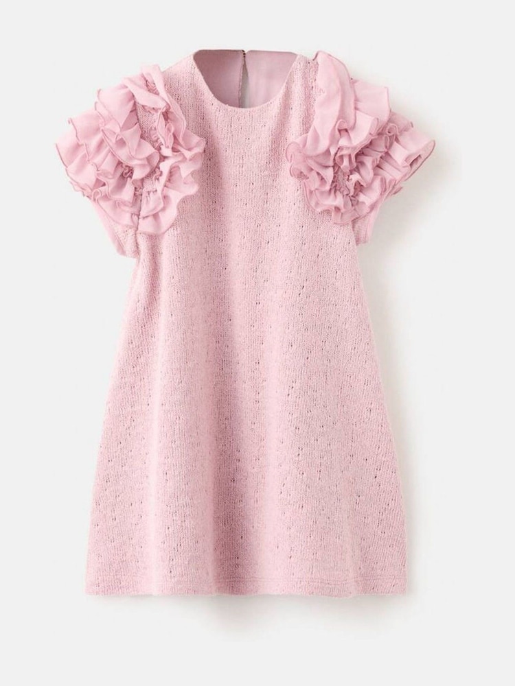 Mango Pink Sleeve Detail Dress - Image 1 of 3