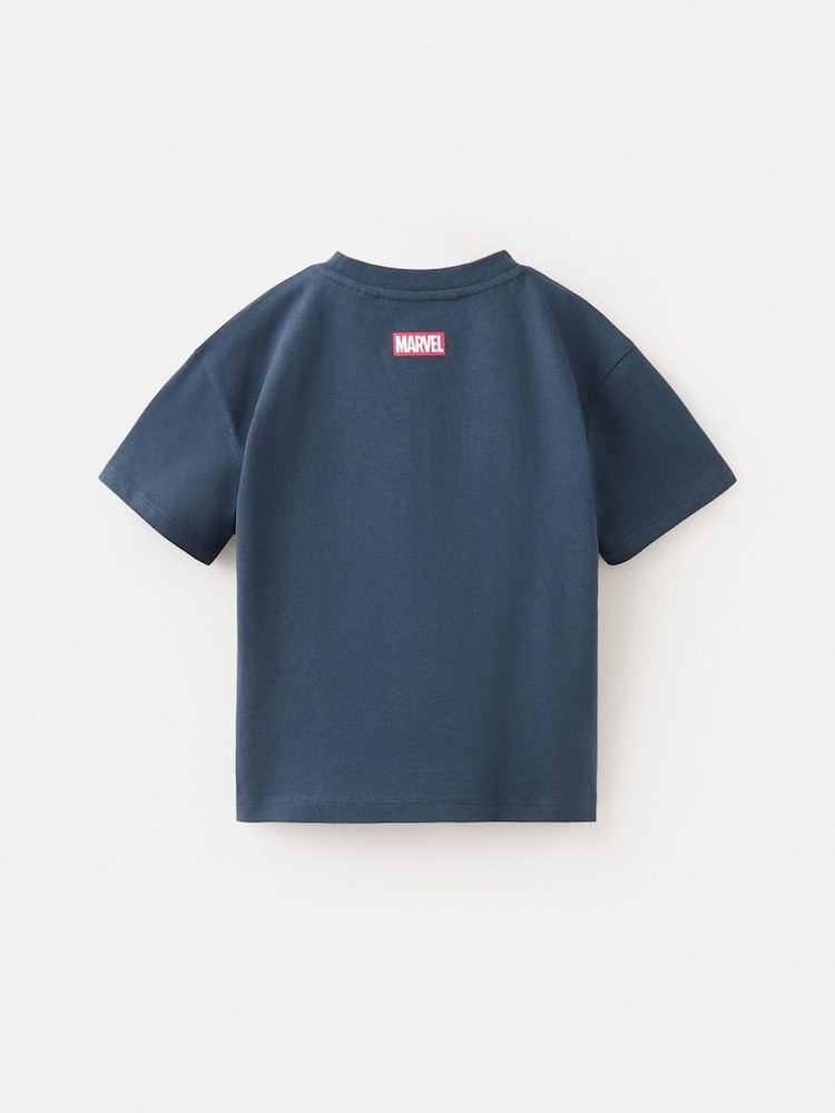 Mango Blue Spiderman Short Sleeve T-Shirt - Image 2 of 3