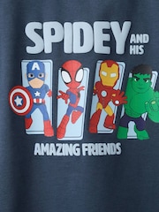 Mango Blue Spiderman Short Sleeve T-Shirt - Image 3 of 3