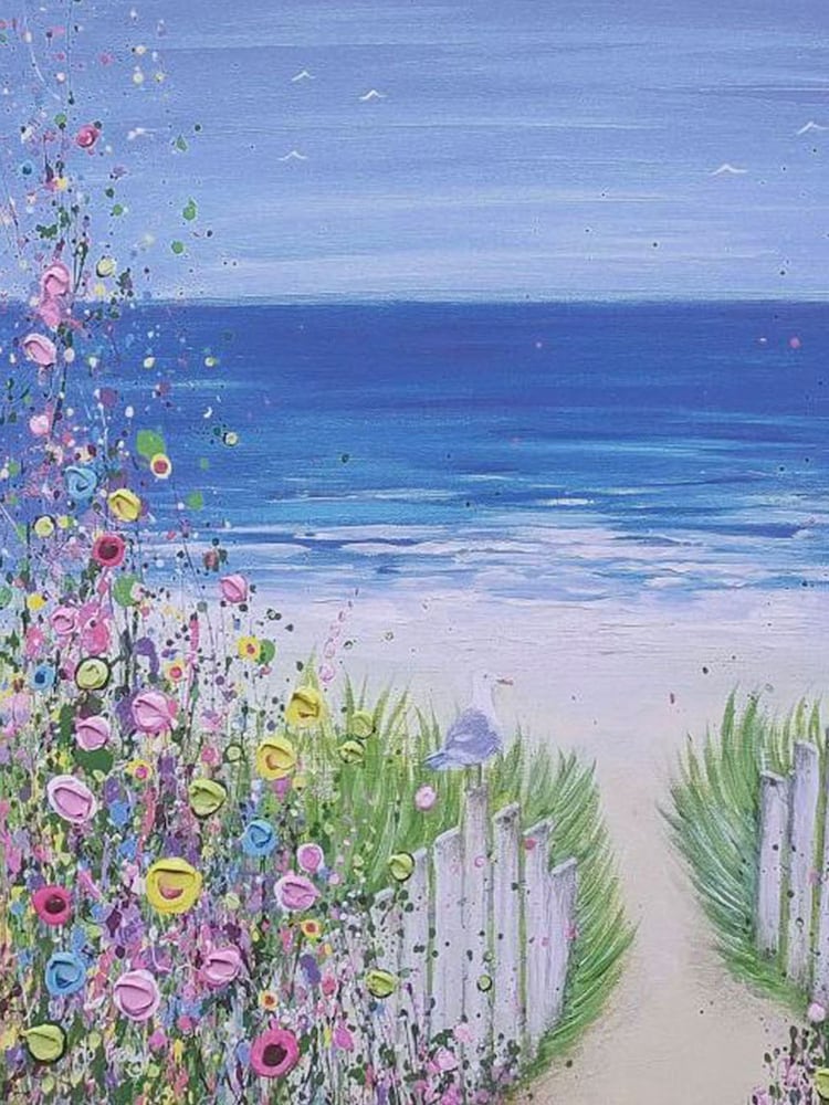 The Art Group Blue Lazy Summer Days Framed Canvas - Image 3 of 3
