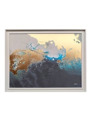 The Art Group Blue Ocean Deep Framed Canvas - Image 1 of 4