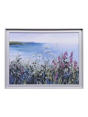 The Art Group Blue Coastal Walk June Framed Canvas - Image 1 of 3