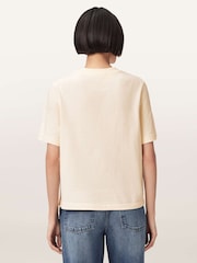 AllSaints White Lisa Embos T-Shirt - Image 4 of 7